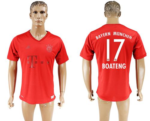 Bayern Munchen #17 Boateng Marine Environmental Protection Home Soccer Club Jersey